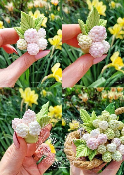 Blackberry white - pink. Inflorescence