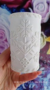 Candle mold. "Floral motifs"